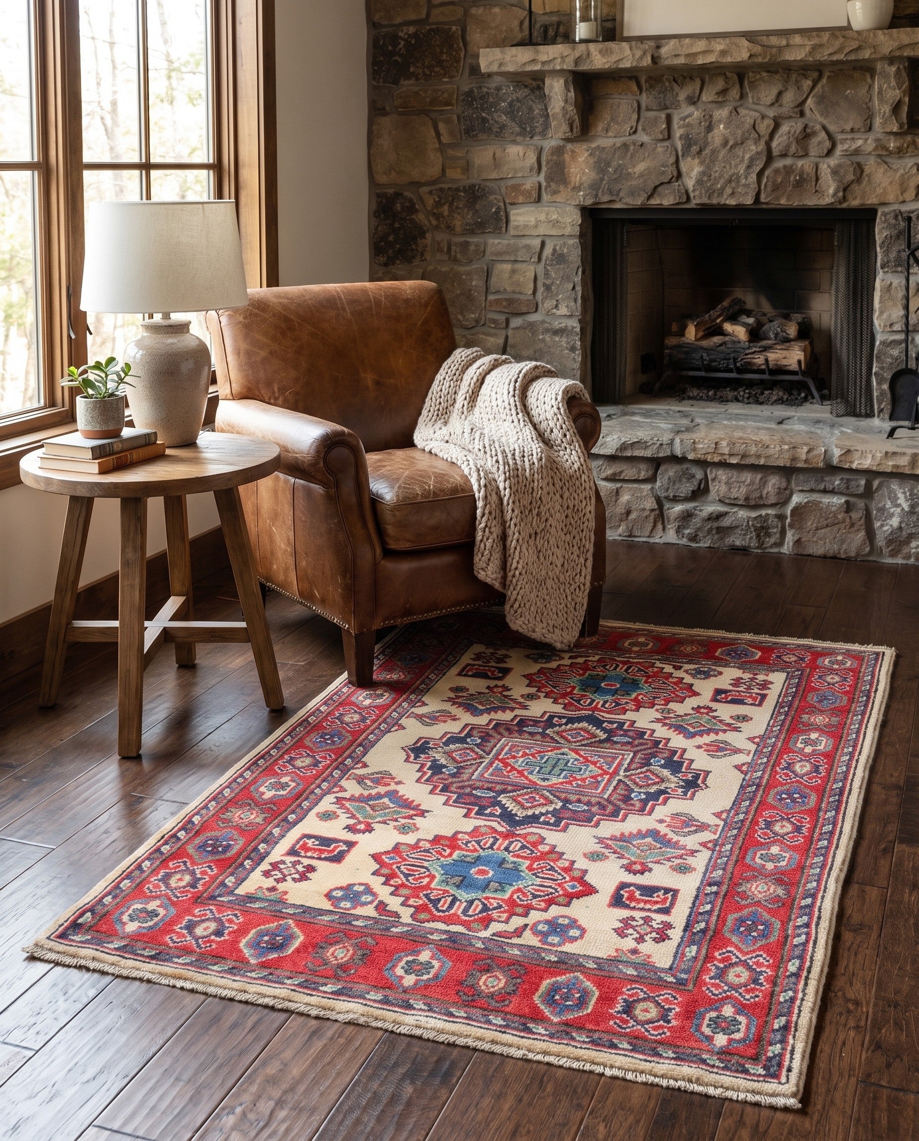 2' 9 x 4' 1 Hand Knotted Kazak Rug