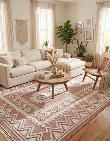 Pink Boho Rug