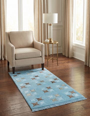 2' 10 x 4' 11 Hand Knotted Darya Wool Rug
