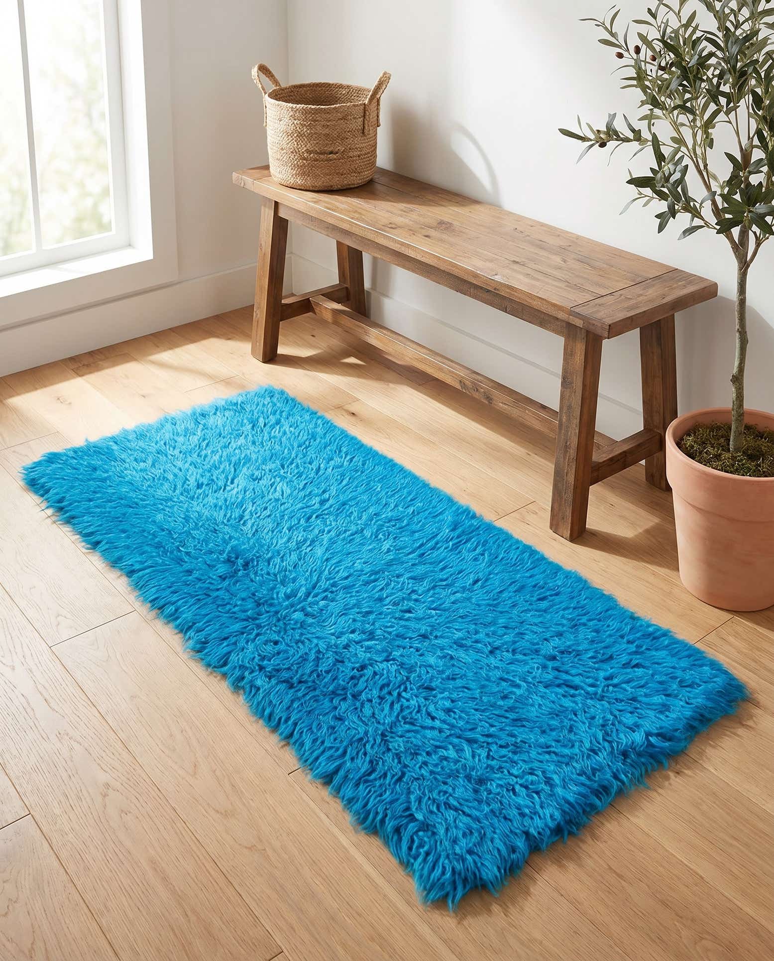 2' 3 x 4' 5 Hand Knotted Moroccan Wool Runner Rug