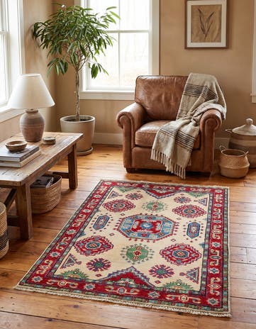 2' 8 x 4' Hand Knotted Kazak Rug