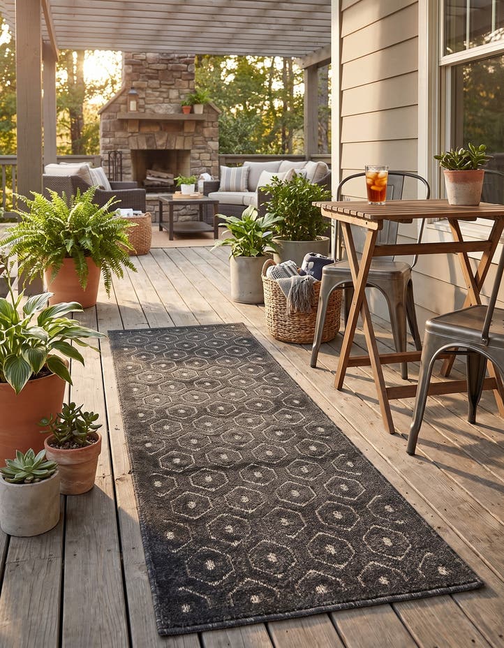 2' x 8' Easy-Clean Trellis Textured Indoor...