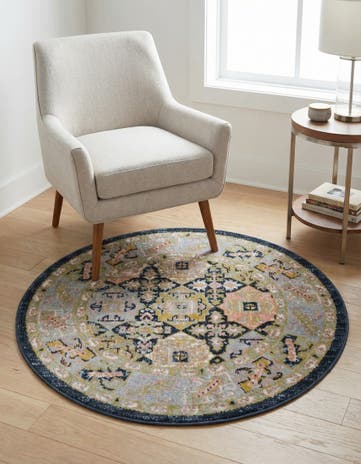 3' 3 x 3' 3 Kamala Washable Round Rug