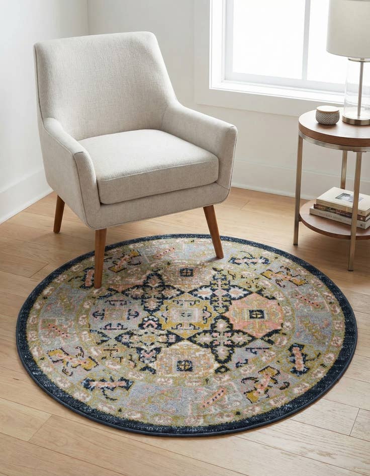 Detail image of  3' 3 x 3' 3 Kamala Washable Round Rug