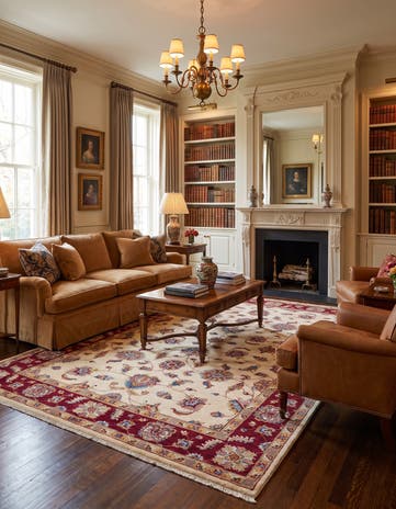 5' 10 x 8' 3 Hand Knotted Ziegler Rug