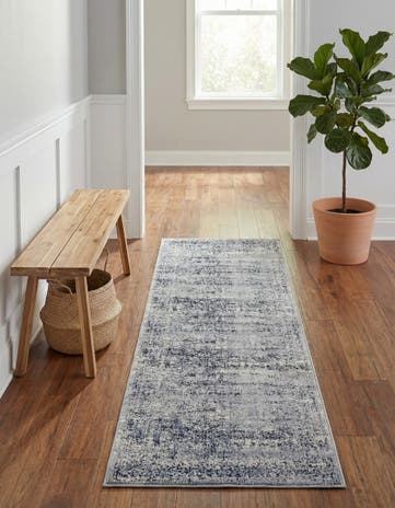 Blue Gray Eliza Runner Rug