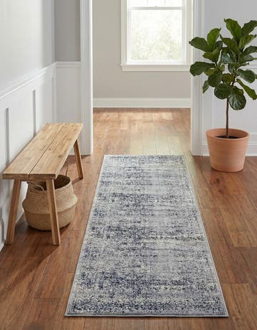Blue Gray Eliza Runner Rug