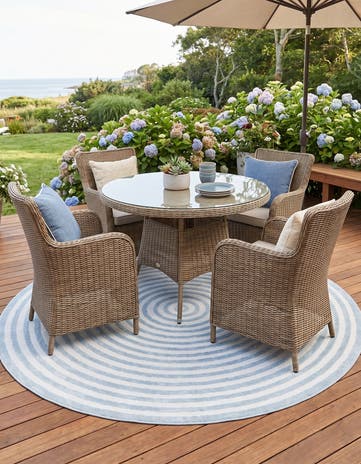 8' x 8' Easy-Clean Sabrina Soto Prescott Indoor / Outdoor Round Rug