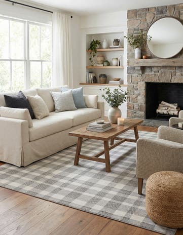 Slate Gray Textura Designer Rug