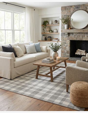 Slate Gray Textura Designer Rug