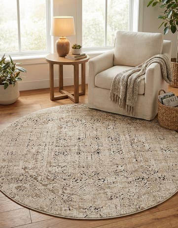 Beige Eliza Round Rug