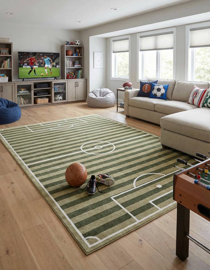 Detail image of 9' x 12' Sports Washable Rug