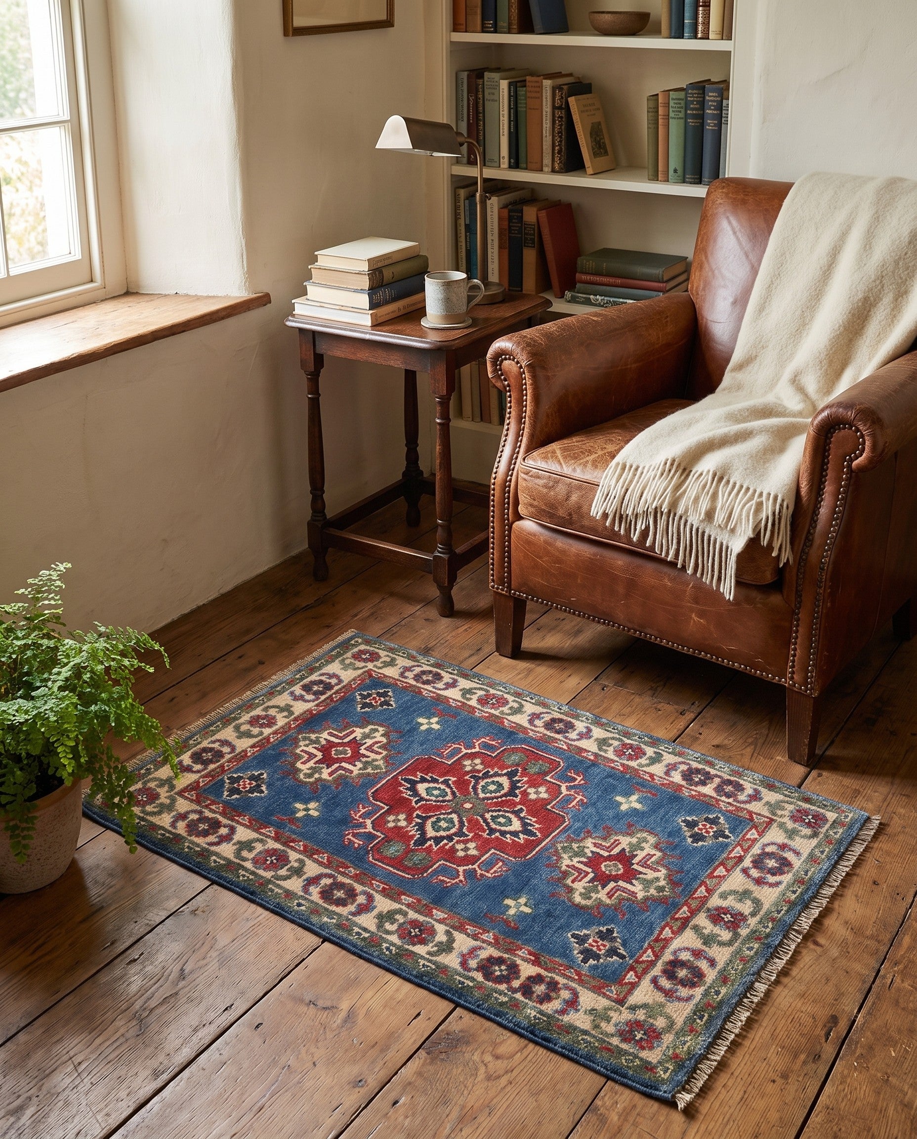 2' x 3' 1 Hand Knotted Kazak Rug