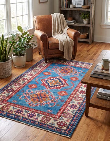 3' 3 x 5' Hand Knotted Kazak Rug