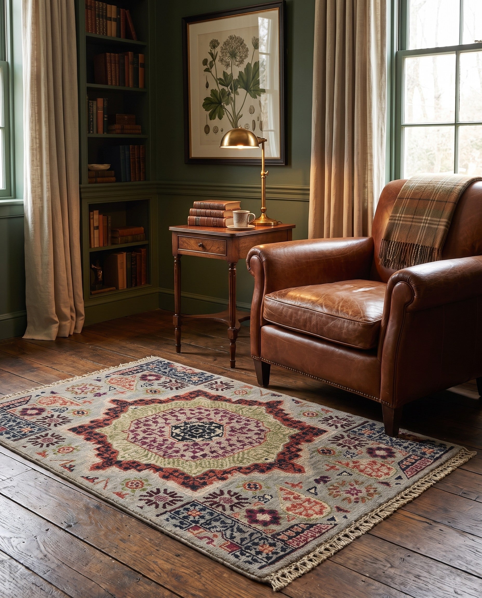2' x 2' 11 Hand Knotted Mamluk Ziegler Rug