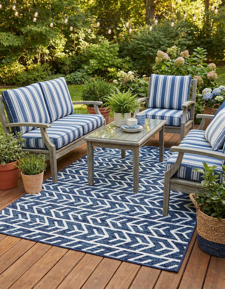 Detail image of 5' x 8' Washable Sabrina Soto Aston Indoor / Outdoor Rug