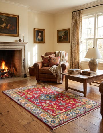 3' 5 x 5' 1 Hand Knotted Kazak Rug