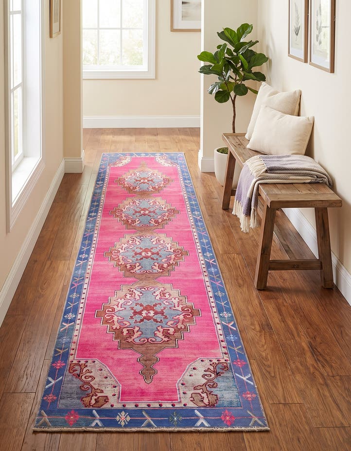 2' 6 x 12' Washable Timeless Runner Rug