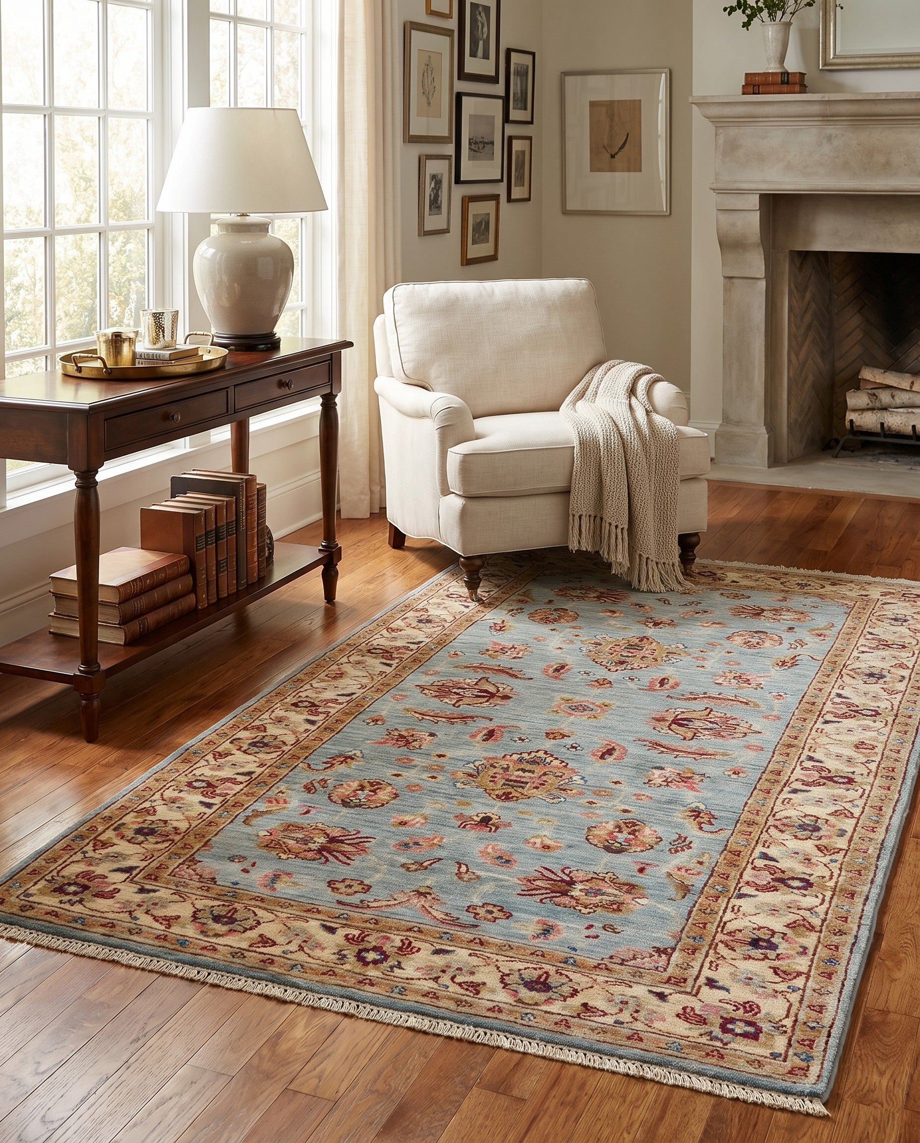 3' 4 x 6' 5 Hand Knotted Peshawar Ziegler Rug