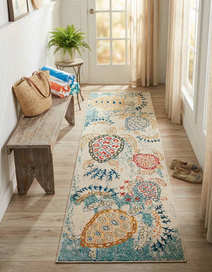 Detail image of 2' 2 x 6' 9 Washable Amalfi Runner Rug