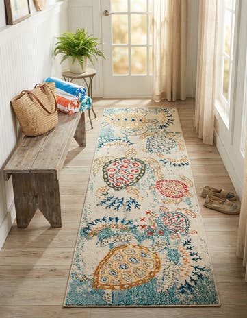 2' 2 x 6' 9 Washable Amalfi Runner Rug