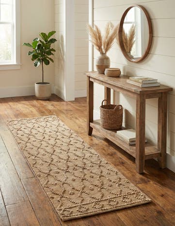 2' x 6' 1 Hand Woven Larsa Jute Runner Rug