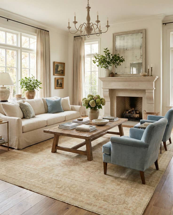 Detail image of 8' 1 x 10' 1 Hand Knotted Oushak Wool Rug