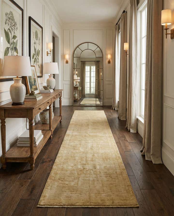 3' 2 x 11' 7 Hand Knotted Oushak Wool Runner Rug