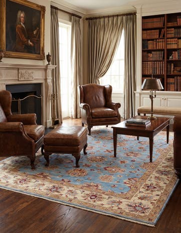 5' 8 x 8' 1 Hand Knotted Ziegler Rug