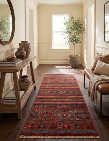 2' 6 x 6' 9 Hand Knotted Kazak Runner Rug