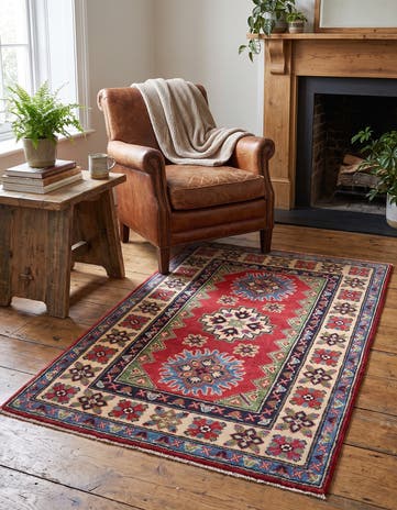 2' 9 x 4' 2 Hand Knotted Kazak Rug
