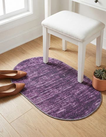Purple Asha Oval Rug