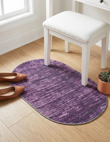Purple Asha Oval Rug