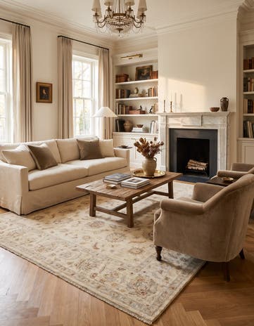 8' 4 x 9' 11 Hand Knotted Ziegler Rug