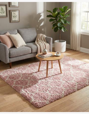 6' x 6' Trellis Shag Square Rug