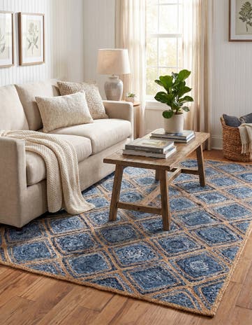 5' 1 x 8' Handmade Braided Jute Rug