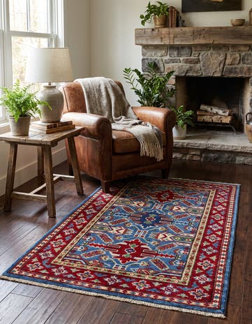 2' 6 x 4' Hand Knotted Kazak Rug
