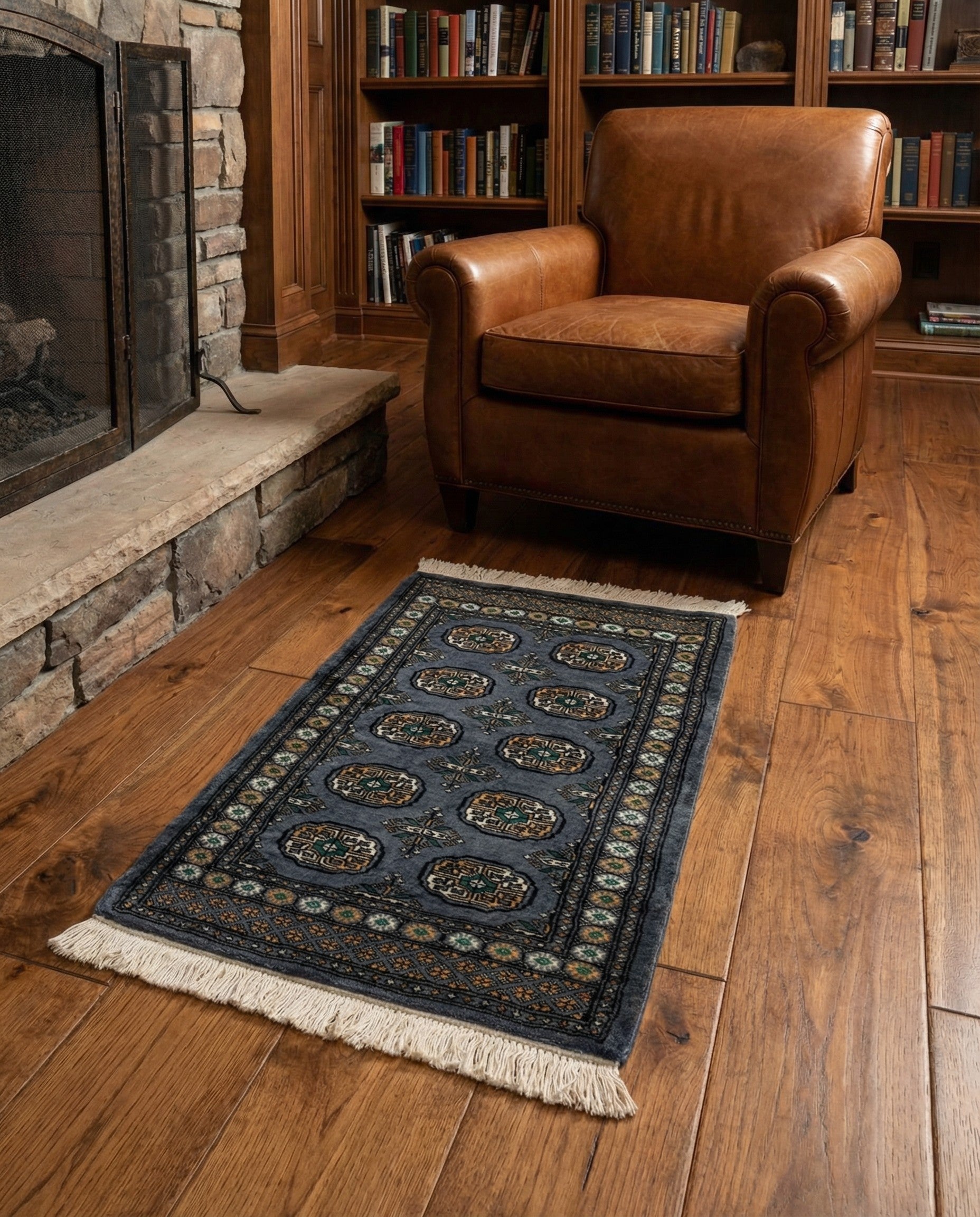 2' 8 x 4' 1 Hand Knotted Torkaman Wool Rug