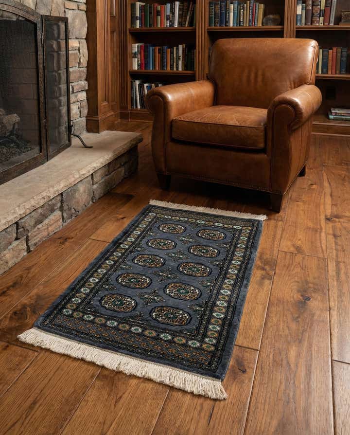 2' 8 x 4' 1 Hand Knotted Torkaman Wool Rug