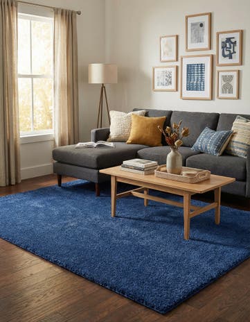 5' 3 x 7' 7 Solid Frieze Rug