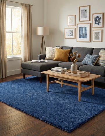 5' 3 x 7' 7 Solid Frieze Rug