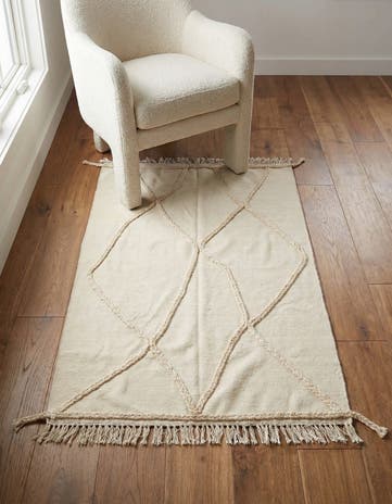 3' 4 x 5' 1 Hand Knotted Moroccan Wool Rug
