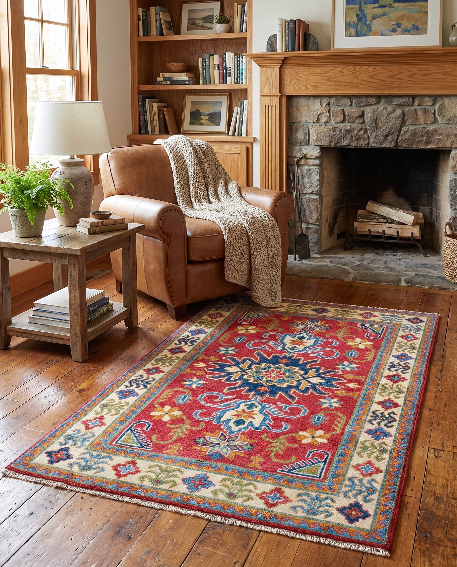 3' 1 x 5' 1 Hand Knotted Kazak Rug