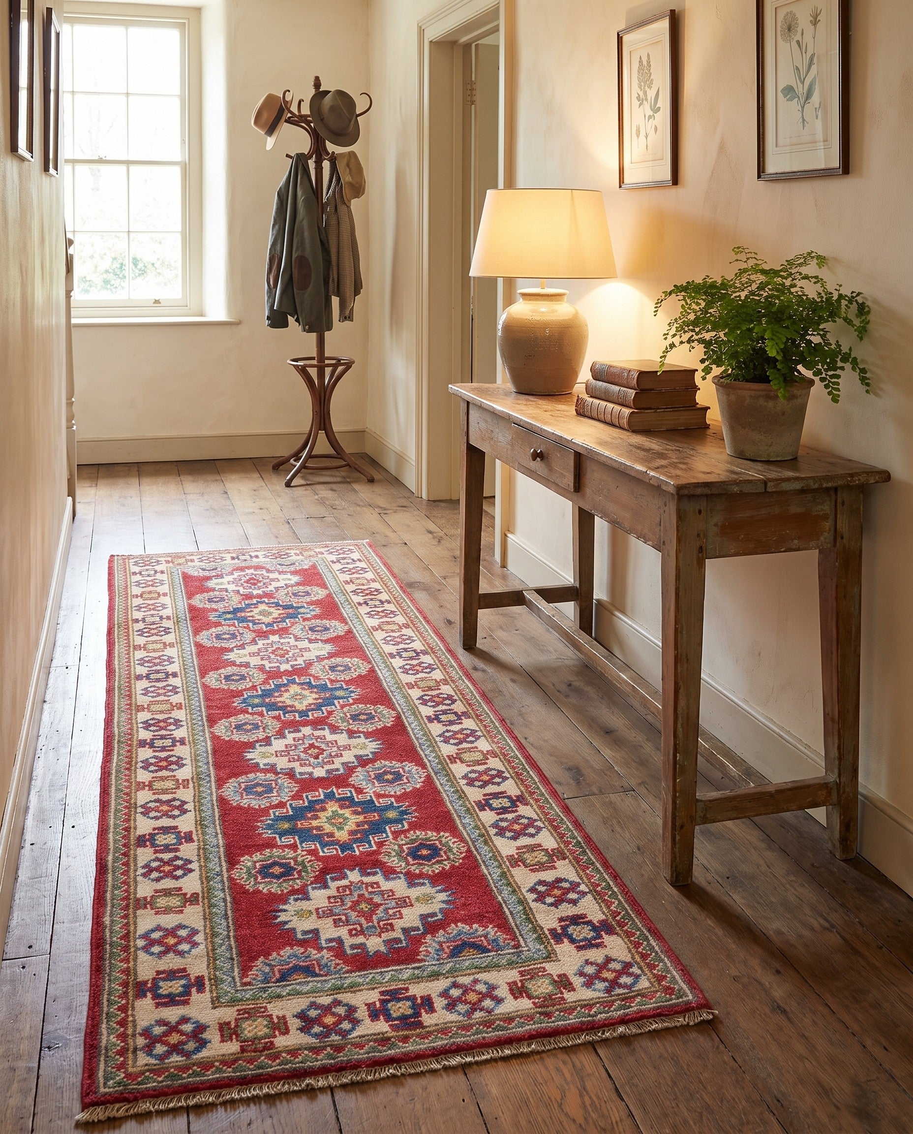 2' 1 x 6' Hand Knotted Kazak Runner Rug