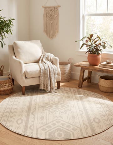 5' x 5' Contour Round Rug