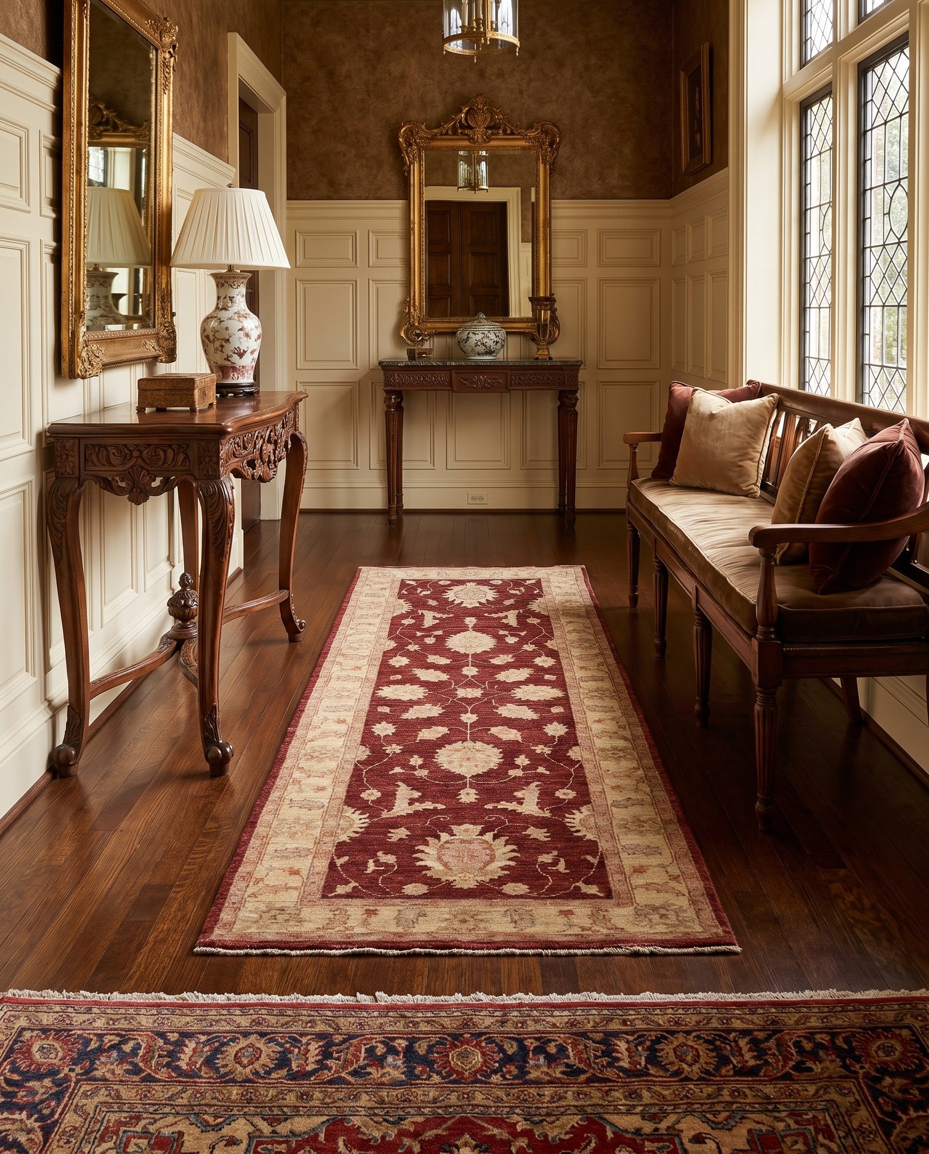 2' 9 x 7' 9 Hand Knotted Ziegler Runner Rug