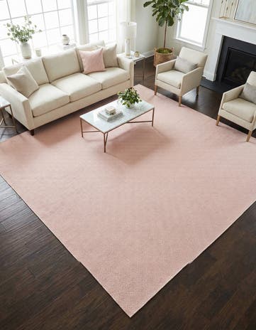 12' x 12' Hand Woven Geo Trellis Flatweave Square Rug