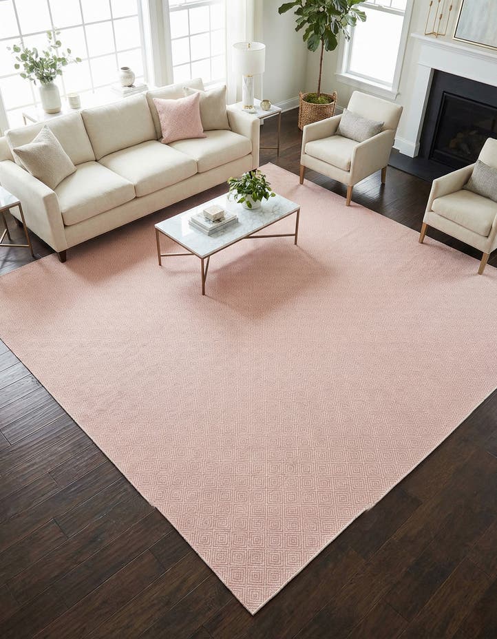 12' x 12' Hand Woven Geo Trellis Flatweave S...