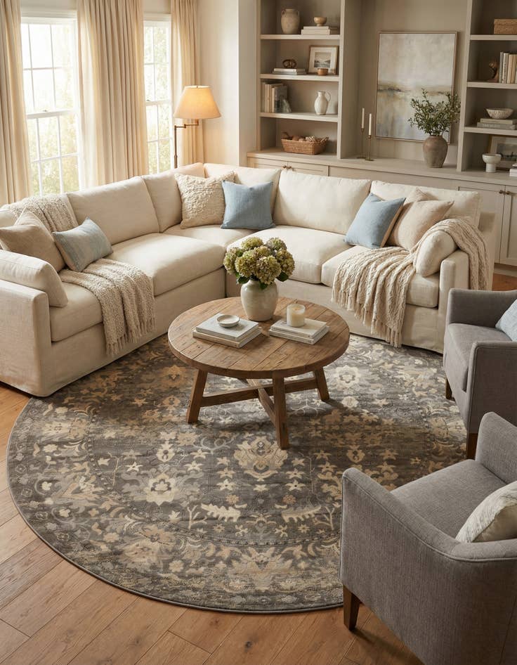 Detail image of 10' x 10' Oregon Round Rug