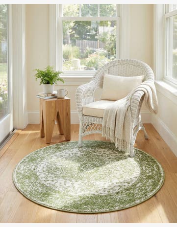 Green Bexley Round Rug